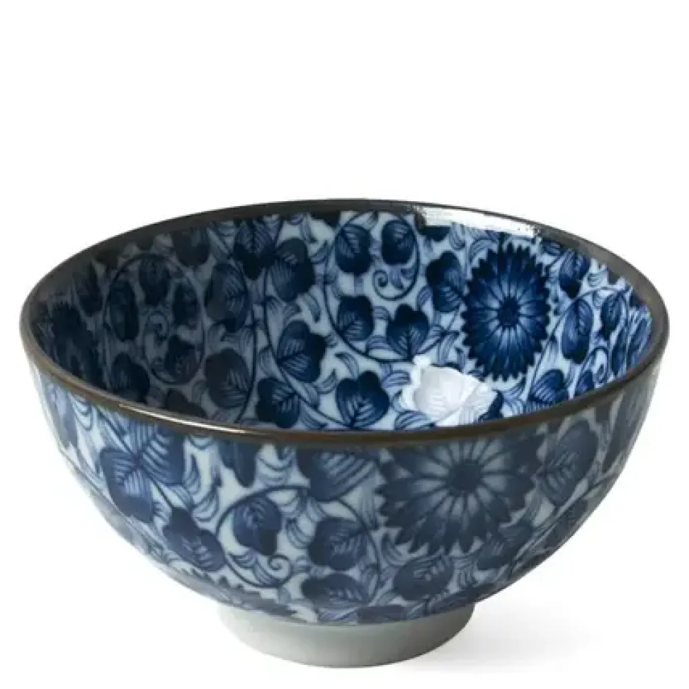 MIYA Company Kikuzome Karakusa 4.5" Rice Bowl