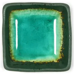 MIYA Company Kosui Green 3 Sq. Sauce Dish Discount
