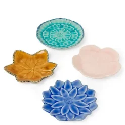 MIYA Company Leaf & Flower 4.75" Plate Set Clearance