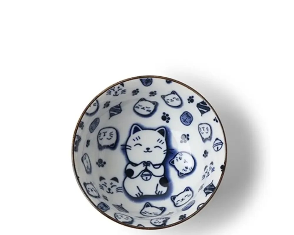 MIYA Company Maneki Neko Blue 5" Bowl Online