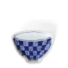 MIYA Company Mini Plate 3.75" Blue & White Teacup Check New