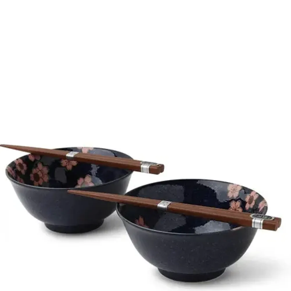 MIYA Company Namako Pink Sakura 5.75" Bowl Set/2 Clearance