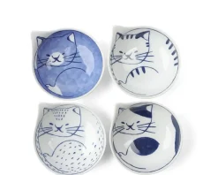 MIYA Company Nekotori Cat Bowl 3.75" Set/4 Clearance