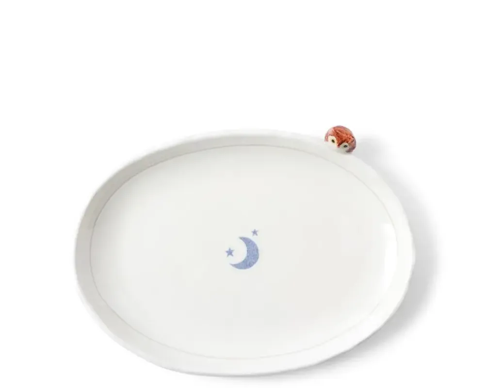 MIYA Company Plate Owl & Moon Design Discount