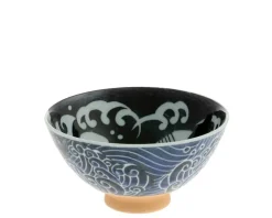 MIYA Company Rice Bowl Blue Whale Waves 5