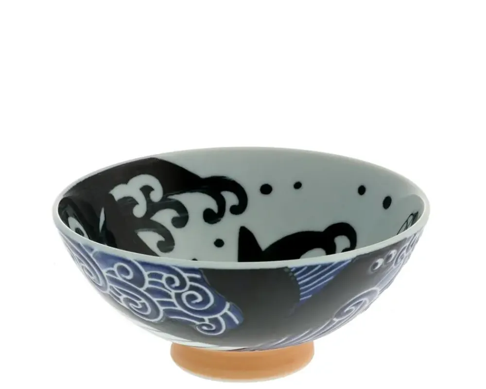 MIYA Company Rice Bowl Blue Whale Waves (Xl) 5-3/4" Online