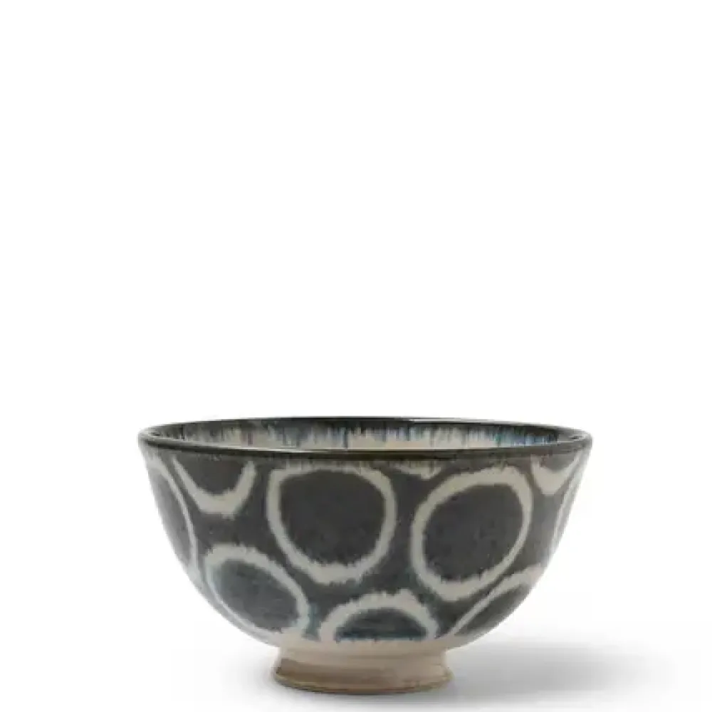 MIYA Company Rustic White Circles Rice Bowl Outlet