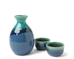 MIYA Company Sake Set Jade Ocean Blue Best