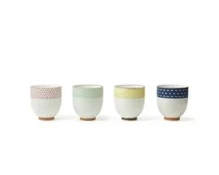 MIYA Company Sashiko Teacup Set 6 Oz.