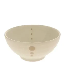 MIYA Company Satin White Dots 7-1/4" Bowl Clearance