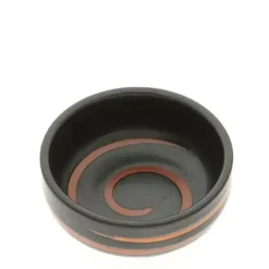 MIYA Company Sauce Dish Black Caramel Swirl New