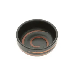 MIYA Company Sauce Dish Black Caramel Swirl New
