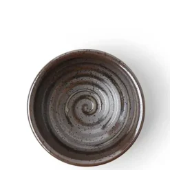 MIYA Company Sauce Dish Black Crystalline Swirl Clearance