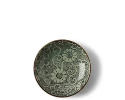 MIYA Company Sauce Dish 3-5/8" Indigo Mums Outlet