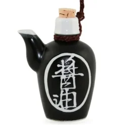 MIYA Company Shoyu 8 Oz. Sauce Pot With Cork - Black Clearance