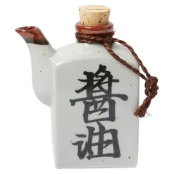 MIYA Company Shoyu 6 Oz. Sauce Pot With Cork - White