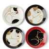 MIYA Company Sleepy Cat 3.5" Mini Plate Set/4 Sale