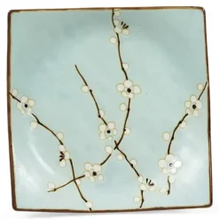 MIYA Company Spring Blossoms 6.75" Sq. Plate