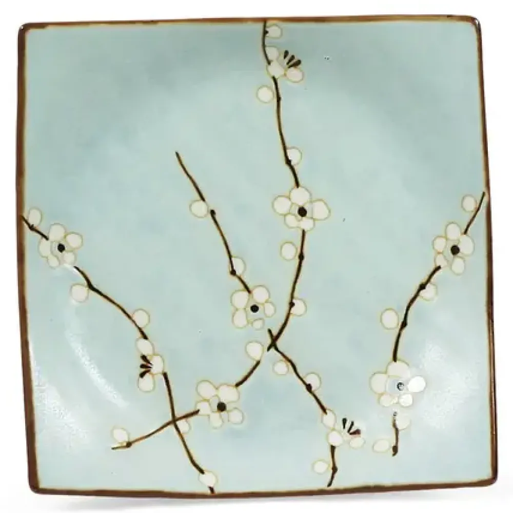 MIYA Company Spring Blossoms 6.75" Sq. Plate