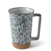 MIYA Company Tall Mug Blue Floral 12 Oz. Sale