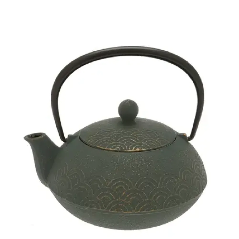 MIYA Company Teapot Cast Iron Bronze Waves Outlet