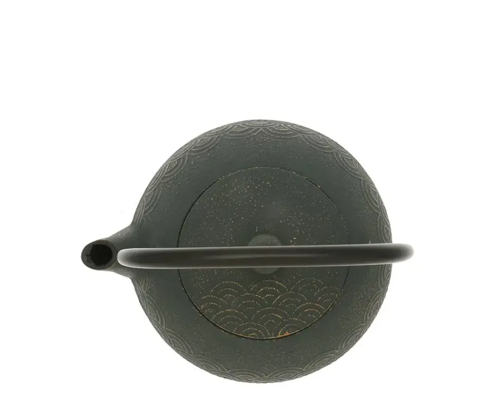 MIYA Company Teapot Cast Iron Bronze Waves Outlet
