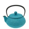 MIYA Company Teapot Cast Iron Silver Turquoise Sakura New