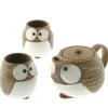 MIYA Company Tea Set Owl Brown