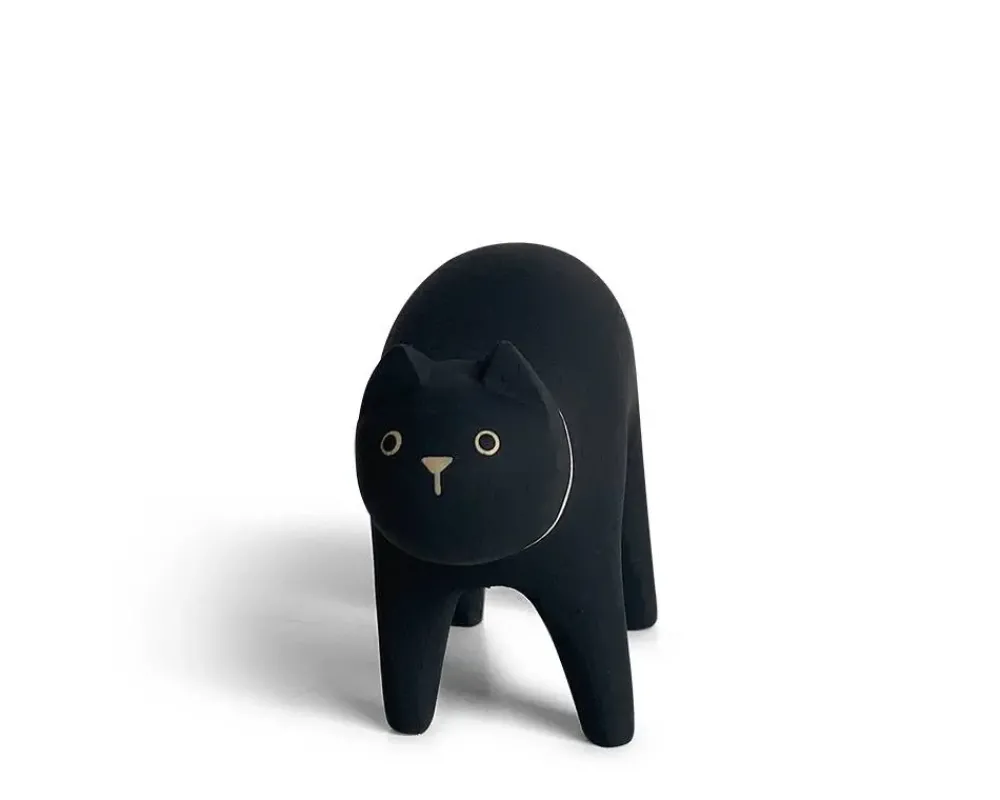 MIYA Company T-Lab Wooden Animal - Cat Black Outlet