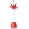 MIYA Company Wind Chime Peace Crane Red 1-7/8" Clearance